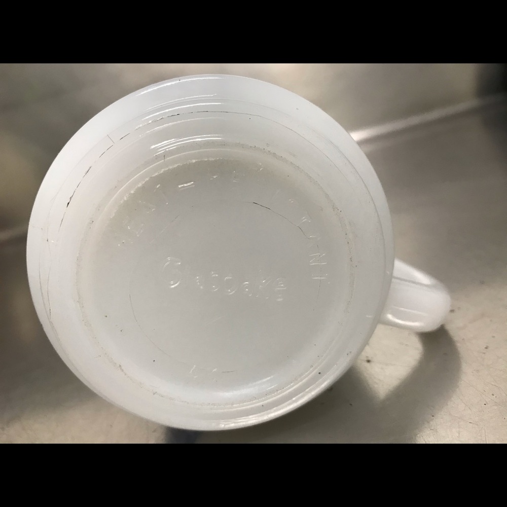 Vintage Bicentennial Eagle Glasbake Milk Glass Mug - Picture 4 of 6